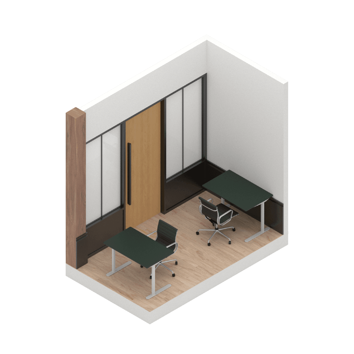 Private, lockable office space space
