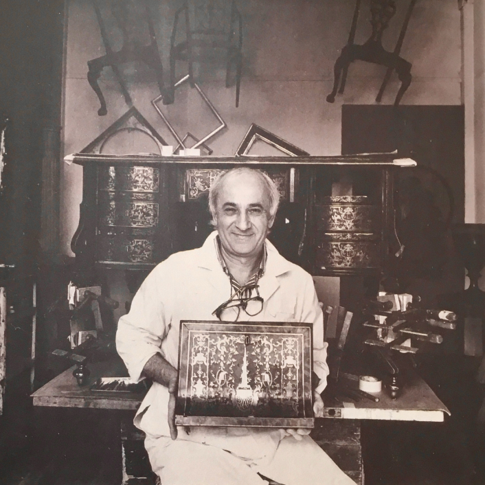 Cabinet Maker. Fascinated in the art of marquetry. Foremost restorer of fine furniture.